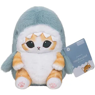 Mofusand - Premier Plüschkatze im Hai-Kostüm 20cm (japanisches Kawaii)