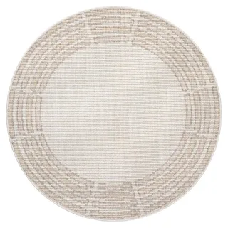 Carpet City Teppich »CLASICO 9068«, rund, 11 mm Höhe, Kurzflor Bordüre, Boho-Stil, Wohnzimmer beige