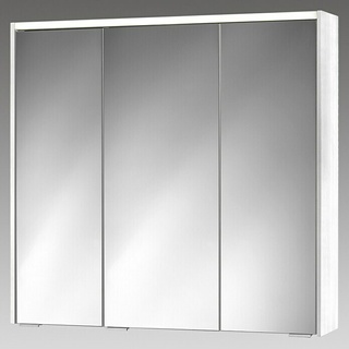 Sieper LED-Spiegelschrank KHX 80  (B x H: 80 x 74 cm, Mit Beleuchtung, MDF, Holzdekor Weiß/Weiß)