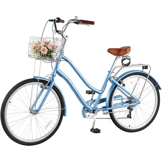 Vevor Cruiser-Fahrrad 26 Zoll Damen Hellblau