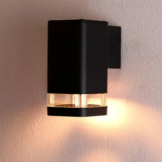 LUMILED Außenwandleuchte Wandlampe aussen Außenleuchte Wand GU10 Fassung Außenbeleuchtung Wandleuchter Gartenleuchte Terrasse Haus Fassade IP54 ... - Schwarz