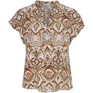 b.young BYMMMJOELLA Damen Bluse Shirt V-Auschnitt Regular fit, Größe:34, Farbe:Aloe Boho Mix (202952) - 34