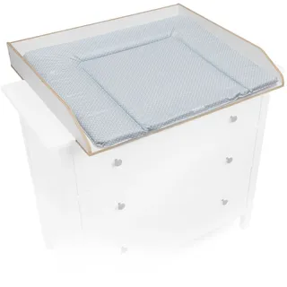 jonka Wickel-Set für IKEA Hemnes Kommode inkl. Wickelaufsatz & Wickelauflage - Weiß Grau