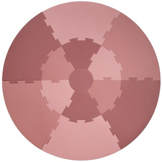 Spielmatte Round Puzzle (122X122) 13-Teilig In Blossom Pink