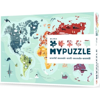 Helvetiq Puzzle My Puzzle - Welt, 252 Puzzleteile, Made in Europe bunt