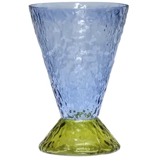 Hübsch Interior - Abyss Vase, hellblau / oliv