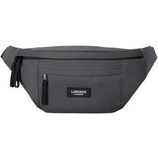 LARKSON Bauchtasche Damen & Herren Grau - Ole | Hüfttasche für Sport Outdoor Stadt, Gürteltasche Stylisch für Festival, Crossbody Bag mit Gurt, Wasserabweisend