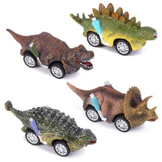 Dinosaurier-Spielzeug Pull Back Cars 4er-Pack Dinosaurier-Spielzeug für Jungen im Alter von 3-7 Jahren Dino T. Rex Spiele