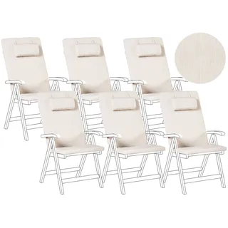 Beliani Sitzkissen 50 x 70 cm beige 6-tlg.