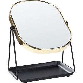 Beliani, Kosmetikspiegel, Kosmetikspiegel 20 x 22 cm gold CORREZE