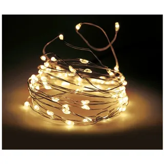 Spetebo LED Draht Lichterkette 1190 cm Silber