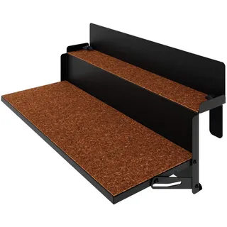 letti moderni Balkonhängetisch 35 x 64 x 29 cm Schwarz