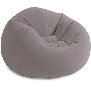 Intex 68579NP – Aufblasbarer Sitzsack, Vinyl, Grau, 114 x 114 x 71 cm
