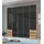 Level 250 x 236 x 58 cm Plankeneiche Nachbildung/Grauglas