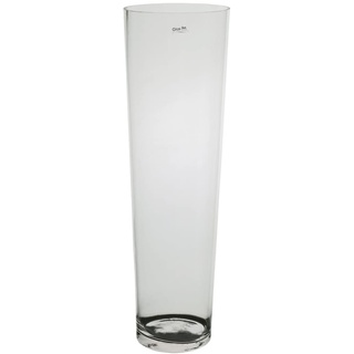 Konisch Boden-Vase Glas-Vase konische Blumen-Vase Deko-Vase aus Glas 40/60cm hoch Wohnzimmer (60x19cm)