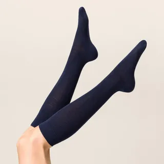 Kunert Kniestrümpfe Soft Wool Cotton 2 Paar Blau 39-42