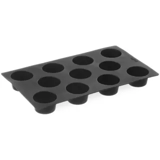 HENDI Mini Muffinform, für 11 Muffins, ø53x(H) 30mm Formen, Antihaftbeschichtung, Temperaturbeständig von -60°C bis 220°C, Backform für Muffins, Muffin Backblech, 325x185x(H) 30mm, Silikon
