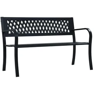 vidaXL Gartenbank 120 x 51 x 76 cm Schwarz