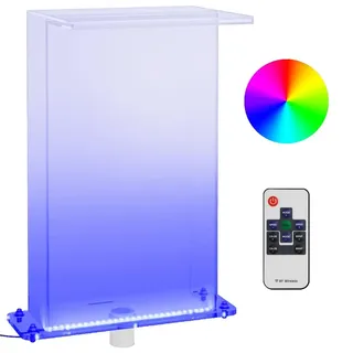 vidaXL Wasserfall Element mit RGB-LEDs Acryl 51 cm