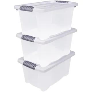 Spetebo Stapelbox 40 x 30 cm 3-tlg. weiß