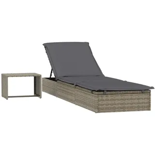 vidaXL Sonnenliege 55 x 223 x 55 cm Grau