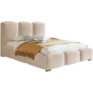 emporius furniture Polsterbett, Beige, Textil, 2-Sitzer, 160x200 cm, Schlafzimmer, Betten, Polsterbetten