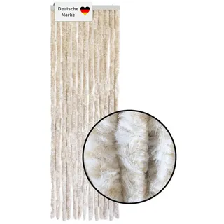 Lemodo Flauschvorhang 56x185cm beige-weiß meliert, Fliegenschutz, Türvorhang