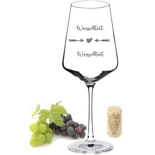 MG-Laserdesign Leonardo Weinglas 5 Motive Persönliche Gravur Puccini Weinglas Graviert Geschenkidee Muttertag Gravur Geburtstag Rotwein Weißwein (560 ml) (Motiv 4)