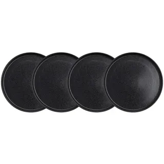 BUTLERS Frühstücksteller 22 cm Schwarz 4er Set
