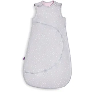 Snuz Pouch Baby Sleeping Bag - Super Soft Cotton, Makes Night Change Easier, Ideal Baby First Equipment Newborn - Perfect Baby Shower Gift, Rose Spots 0-6 Months, 1 Tog, Summer