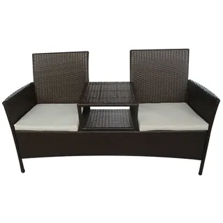 vidaXL 2-Sitzer-Gartensofa 2 x 1 x 0 cm Braun