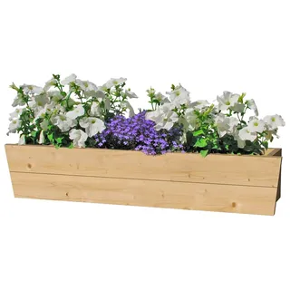 Lasita Maja Blumenkasten LASITA MAJA, beige (natur), B:130cm H:20cm T:20cm, Holz, Pflanzgefäße, B: 130 cm, Fichtenholz