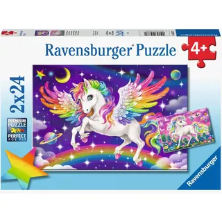 Ravensburger Puzzle Einhorn und Pegasus 2x24tlg.