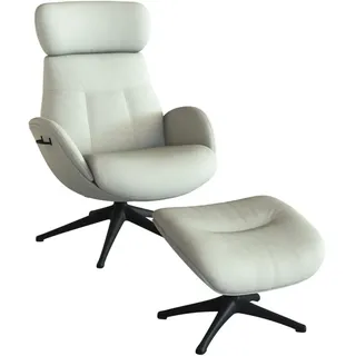 flexlux Relaxsessel FLEXLUX 90 x 107 x 89 cm Weiß mit verstellbarem Rücken- und Kopfteil