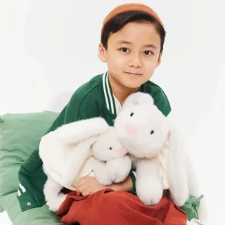 Orange Toys Kuscheltier Hase weiß 40cm - superweiches Plüschspielzeug - Orange