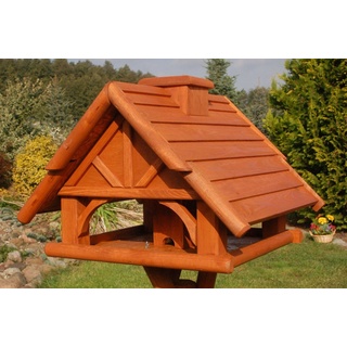 DSH DEKO SHOP HANNUSCH Vogelhaus Vogelhaus Futterhaus Futterhäuschen Vogelvilla mit Solarbeleuchtung, wahlweise mit oder ohne Vogelhausständer V19 ohne Vogelhausständer