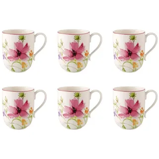 Villeroy & Boch Tasse Mariefleur Basic, Porzellan, Spülmaschinengeeignet, Mehrfarbig, Blumen, H: 11cm