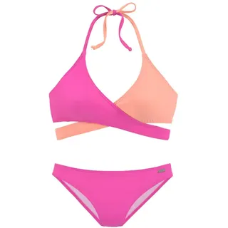 BENCH Triangel-Bikini Damen Pink/Orange 34 Cup C/D