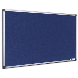 Office Marshal Filz-Pinnwand mit Aluminium-Rahmen Blau