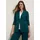 Longblazer figurumspielende Passform mit Pattentaschen hüftbedeckende Länge Damen Gr 38 grün petrol Web Obermaterial 63 Polyester 33 Viskose 4 Elasthan