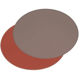 Freeform Platzset, oval, anthrazit Metallic/Burgund