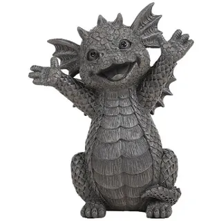 Pacific Giftware Garten Figur Happy Drache 13,5 cm - Gartendrache Fantasy Deko Statue