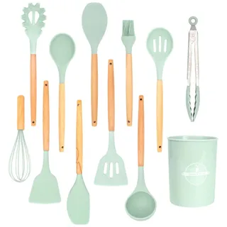 Intirilife Küchenutensilien Set 12-teilig Silikon Mint Grün