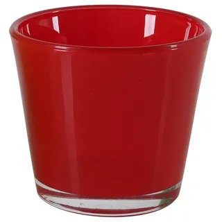 tegawo Blumentopf Mini Pflanztopf Glas, 5er-Set, für Mini Pflanzen oder Teelichter rot