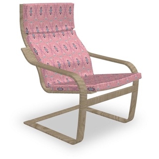 Abakuhaus Stuhlkissen Sitzkissen mit Stuhlkissen mit Hakenschlaufe und Reißverschluss, Boho Floral Sonne mögen Motiv Muster bunt|rosa