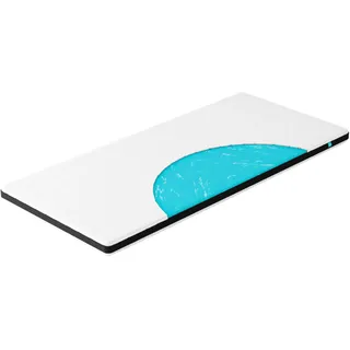 verapur Hypersoft Topper HT600, 70 x 210 cm, Härtegrad H1, Matratzen-Auflage, 6 cm Gesamthöhe, waschbarer Bezug, Allergiker geeignet