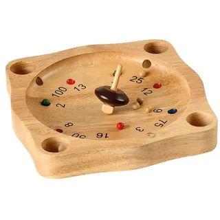 Tiroler Roulette Bauernroulette aus Holz mit Kreisel und bunten Kugeln 61058800