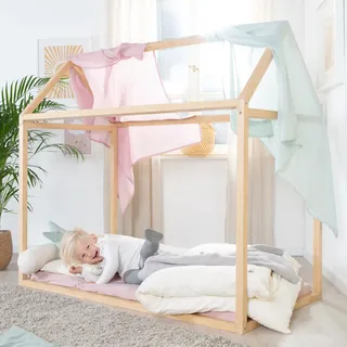 roba Hausbett Montessori 70 x 140 cm Bambus natur beige