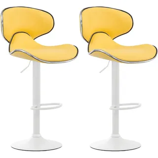 deluke Barhocker 46 x 49 x 88 cm Gelb/Weiß