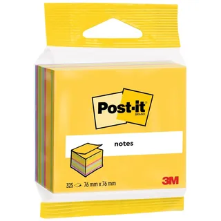 3M Post-it® Notes Würfel, 76 mm x 76 mm, 450 Blatt/Block, 100% PEFC Ultra-Farben